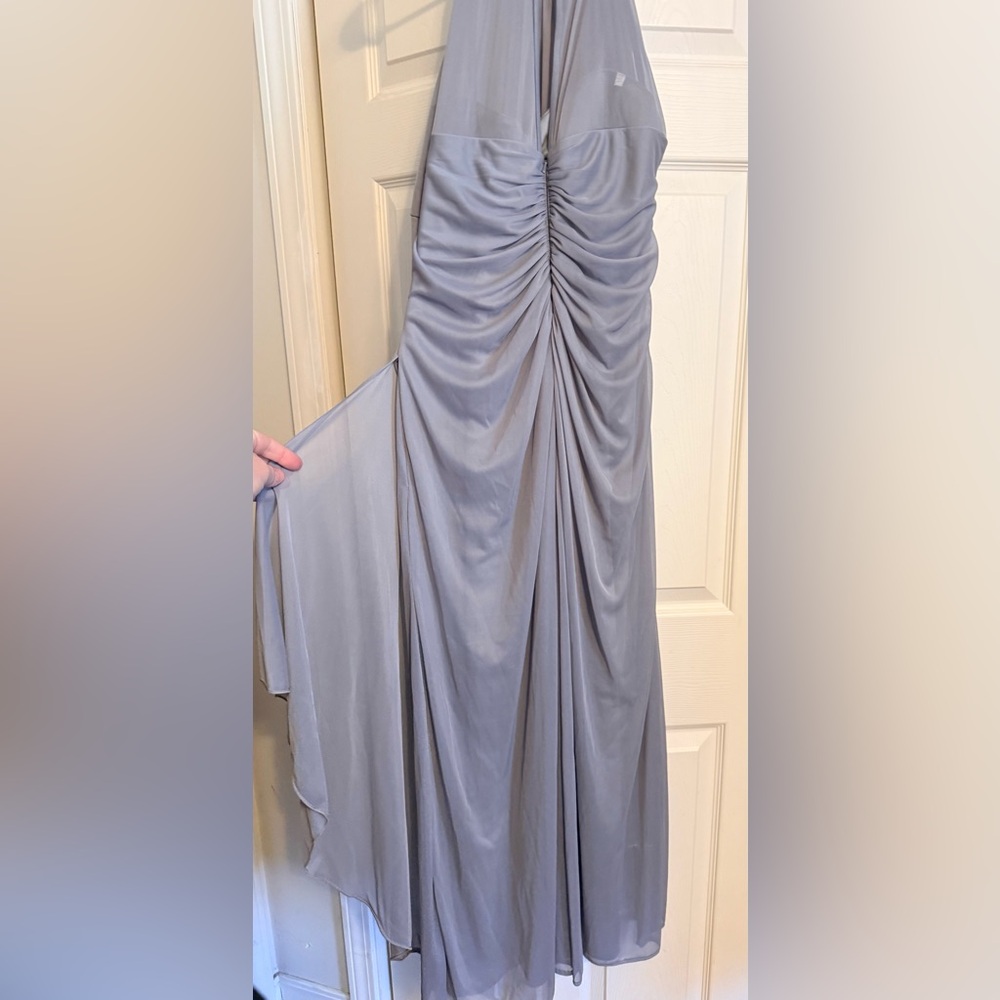 David's Formal Gray Halter Dress - Picture 5 of 9